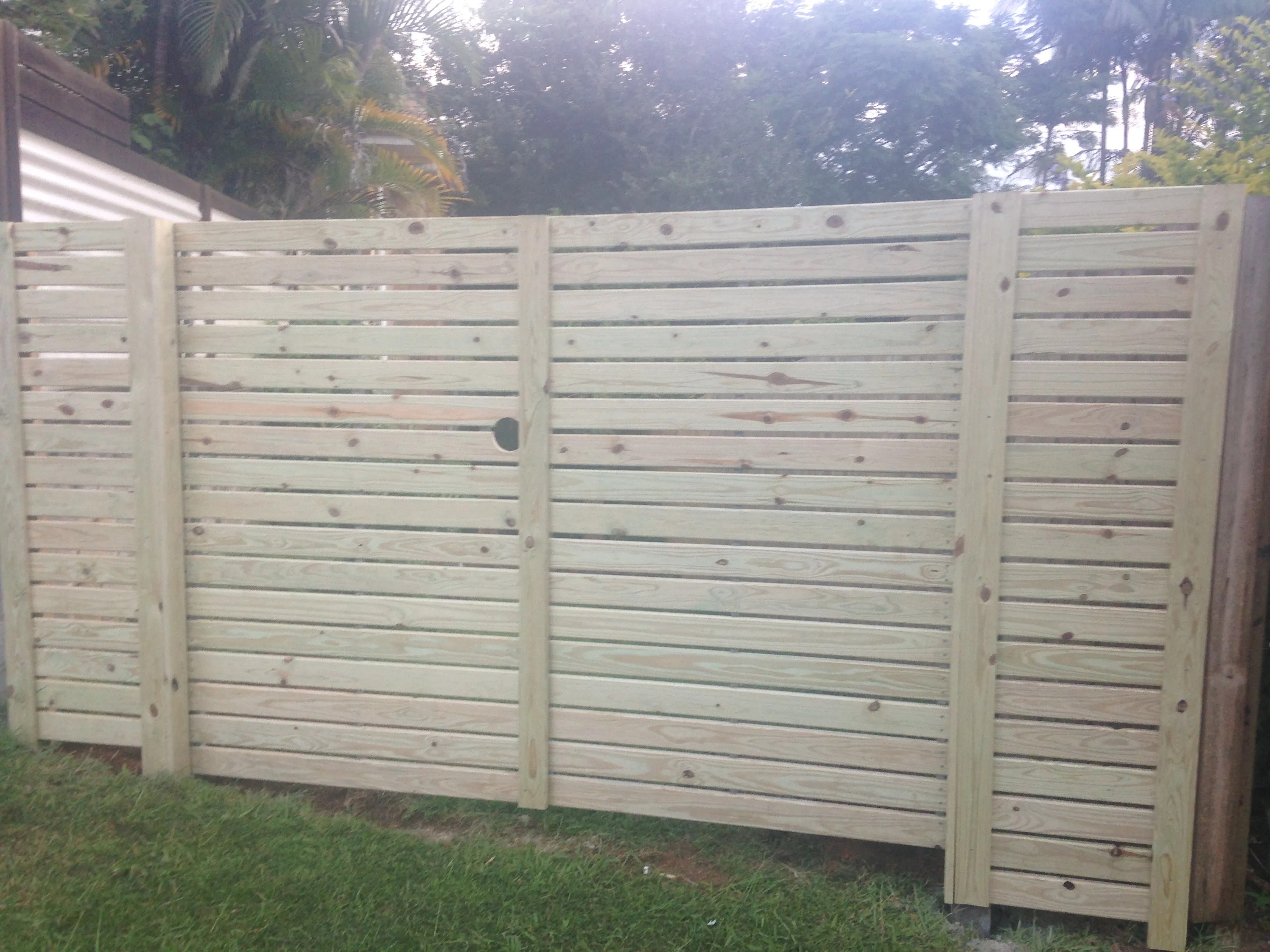 Slatted Pine Double Gate