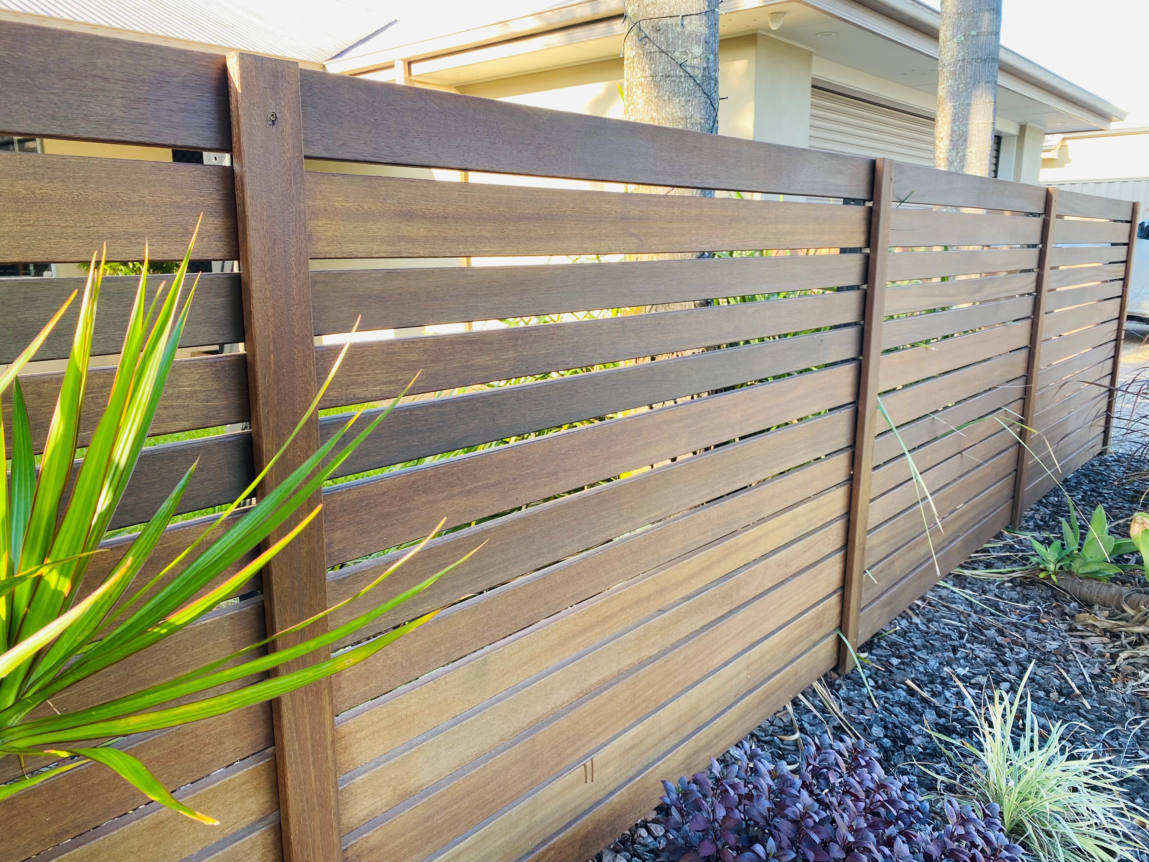 Hardwood Slatted Fence